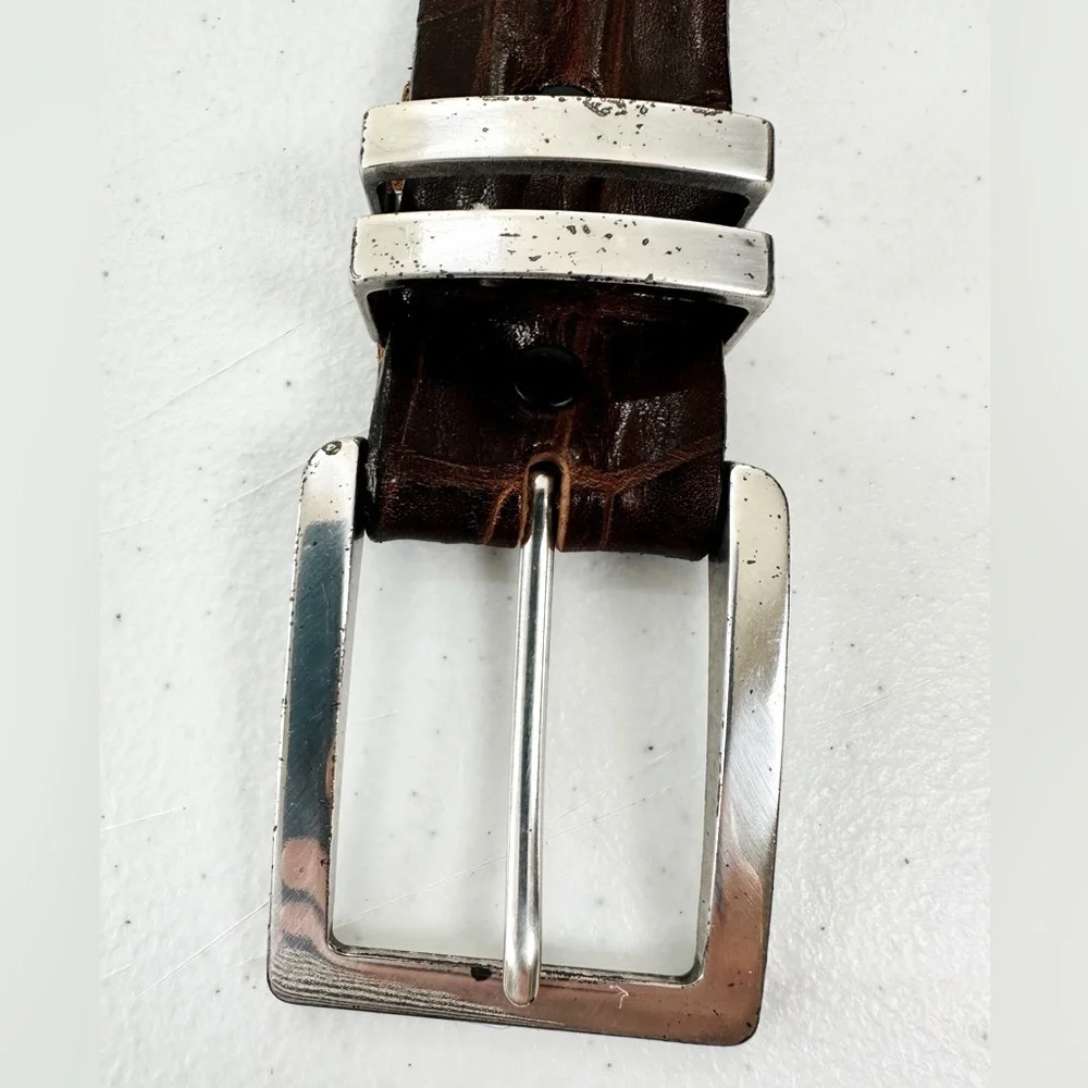 Tony Lama Top Grain Leather Belt Brown Sz 42